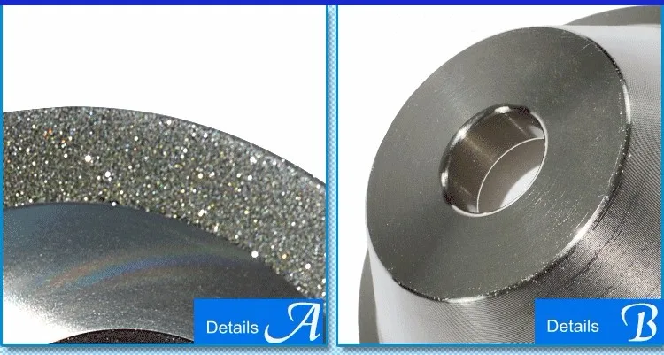 100 mm Diamant-Schleifscheibe P100 – P600 Schüsselförmiges CNC-Messer Hartmetall-Fräser aus Wolframstahl – Detail 4