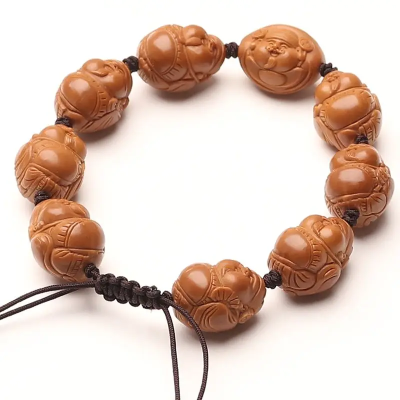 

Olive core carving, Eight Wealth Gods, handmade cultural toys, single circle handmade jewelry, gift giving to friends