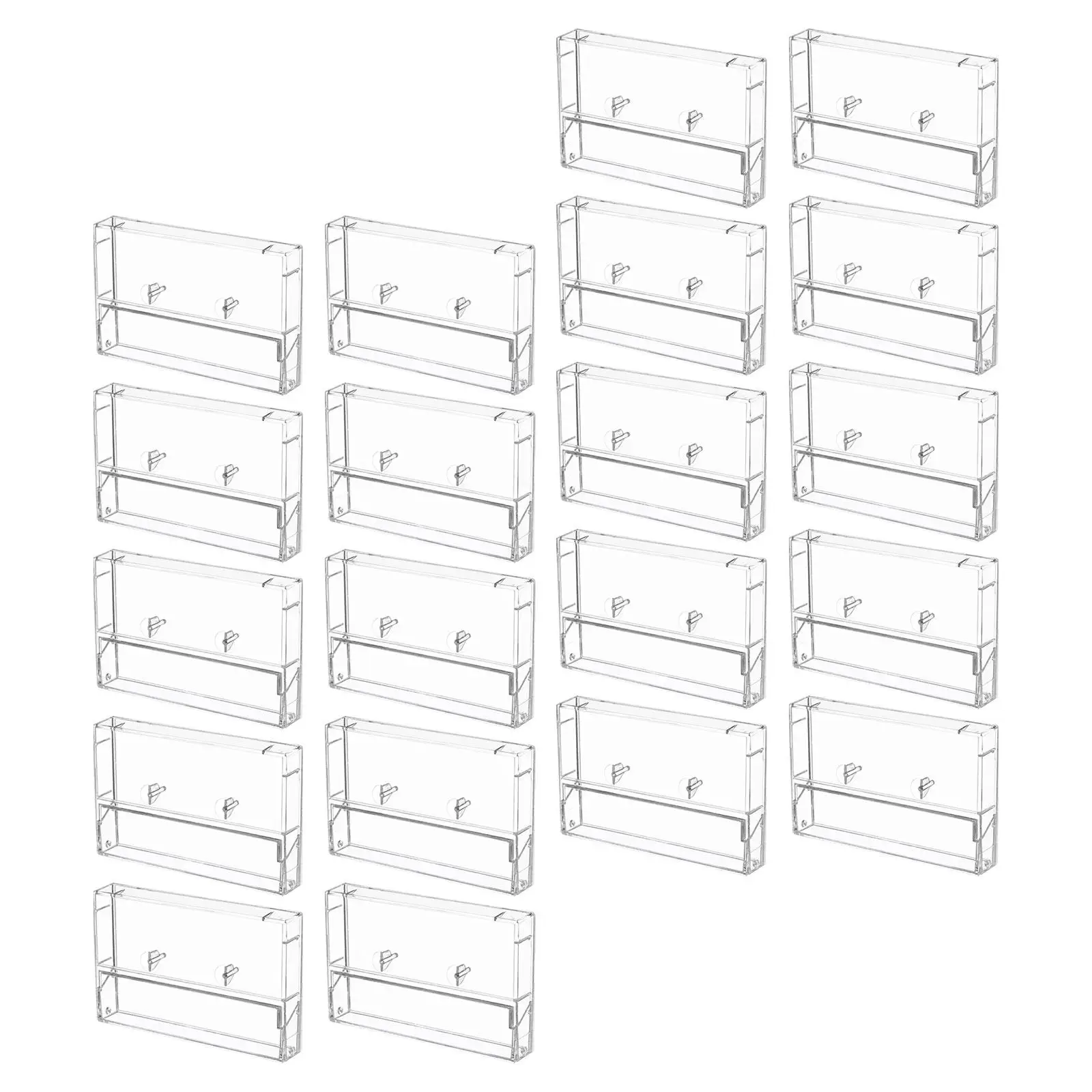 30 Pcs Highly Transparent Audio Tape Box Cassette Storage Organizer Holder Case Display for Car Cases Blank