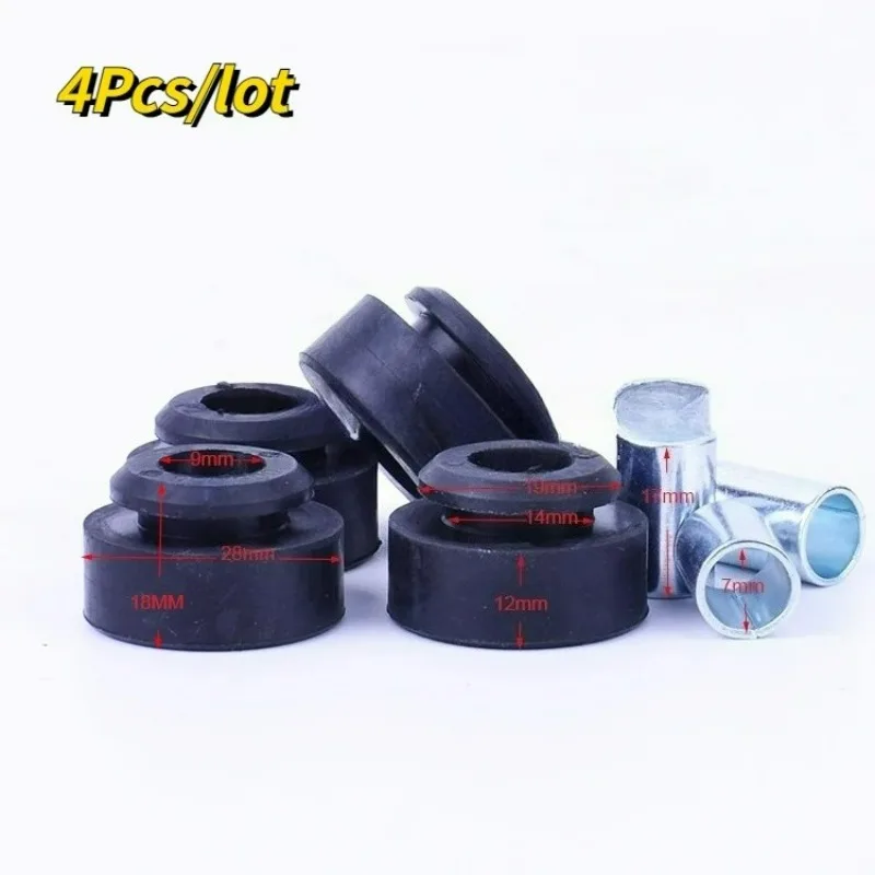 4Pcs Universal Anti-Vibration Rubber Feet for Refrigerator Compressor Shock Absorbing with Foot Sleeve Kitchen Appliance Support