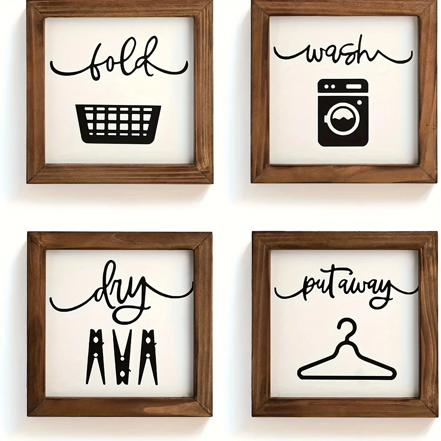 

4pcs Rustic Farmhouse Laundry Room Decor 4pcs Rustic Farmhouse Laundry Room Decor