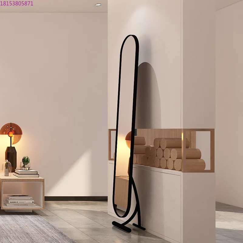 Adjustable clothing store Extremely narrow mirror Full-length mirror Home girls bedroom Internet celebrity landing
