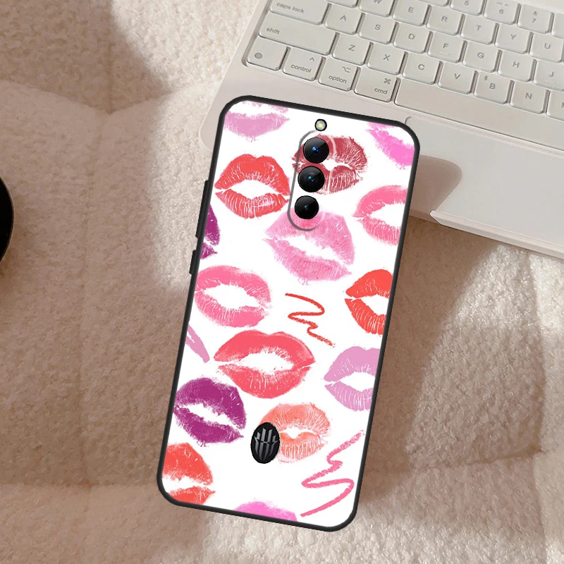 Lipstick Pink Kiss Funda For ZTE Nubia Red Magic 11S 8 8S 9 9S 10 10S 11 Pro Plus 6S 7S 6 7 Pro 6R 11 Air Case