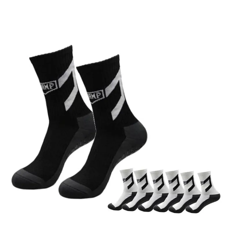 

1 pairs/3 pairs/6 pairs New Men Woman Non-slip Silicone Bottom Soccer Socks Cushioned Breathable For Football Tennis Grip Socks