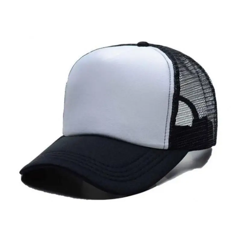 Wholeasle Custom Logo Baseball Caps For Men Women Summer Half Mesh Sponge Breathable Advertising Hat Boys Girls Outdoor Sunshade