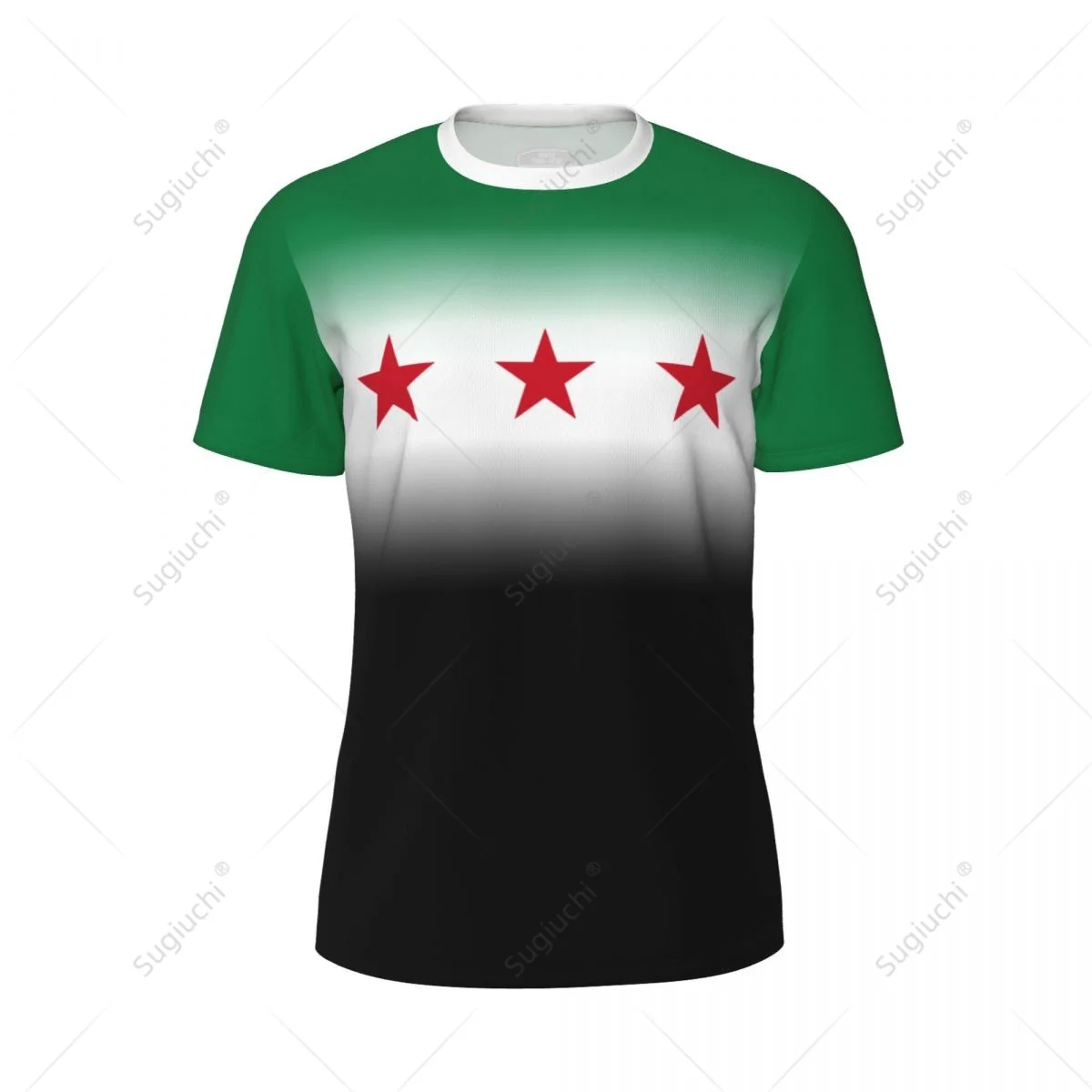 Sports Mesh T-shirt Syria Flag 1932-1963 For Running Bike Soccer Tennis Football Fitness Tees 3D Printed Custom