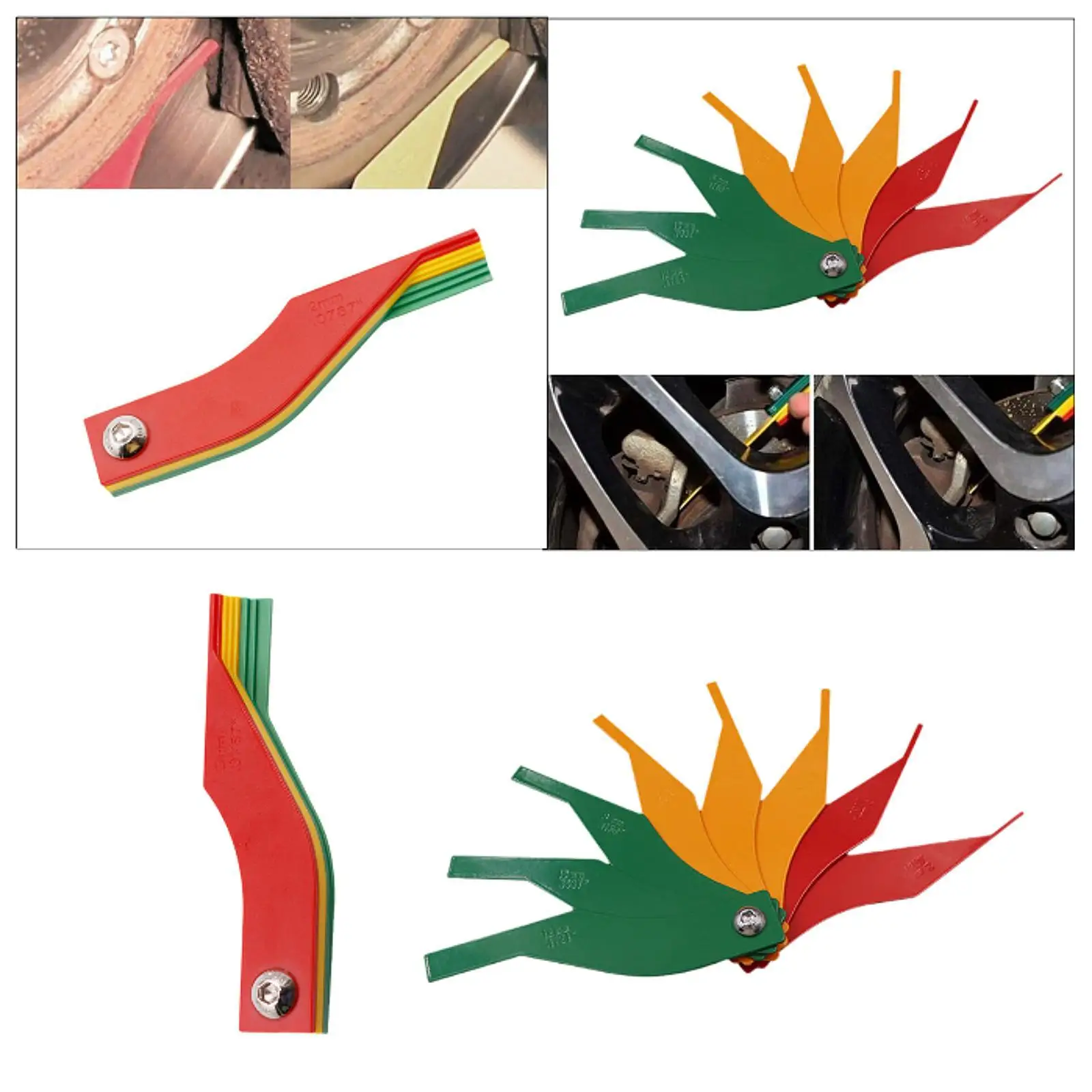 

Brake Pad Tester Tyre Depth Measure Tool Sturdy Use with Disc and Drum