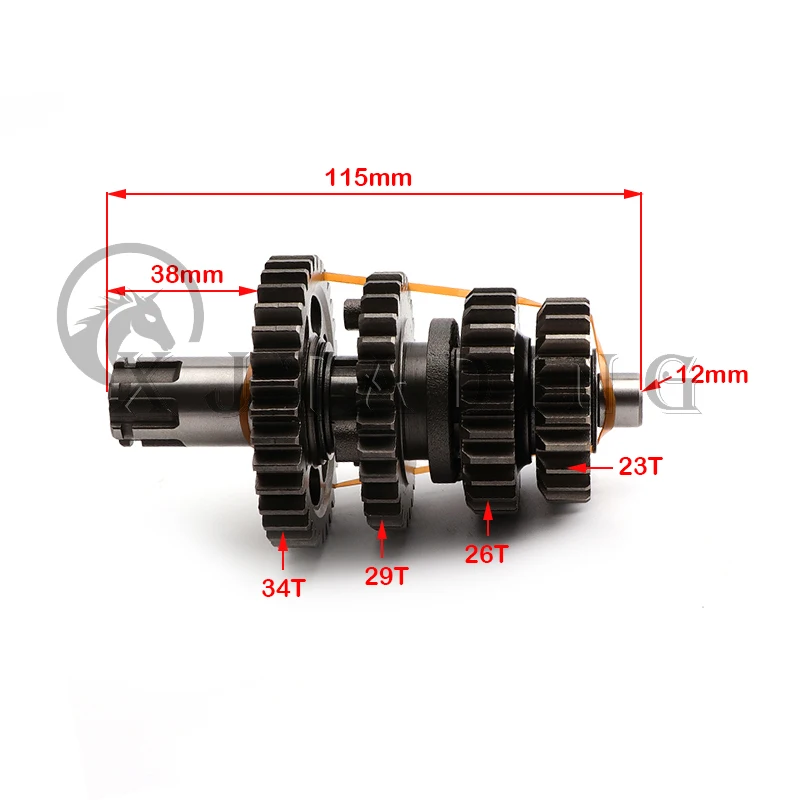 Transmission Gear Box Main Counter Shaft Assy For Lifan 125 LF125 125cc 1P52FMI Horizontal Engine kayo BSE Dirt Pit Bike Parts