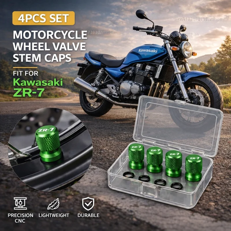 

For Kawasaki ZR-7 / S ZR7 ZR7S 1999-2003 Motorcycle Accessories CNC Aluminum Tire Valve Stem Cap Air Port Cover Dustproof Wheel