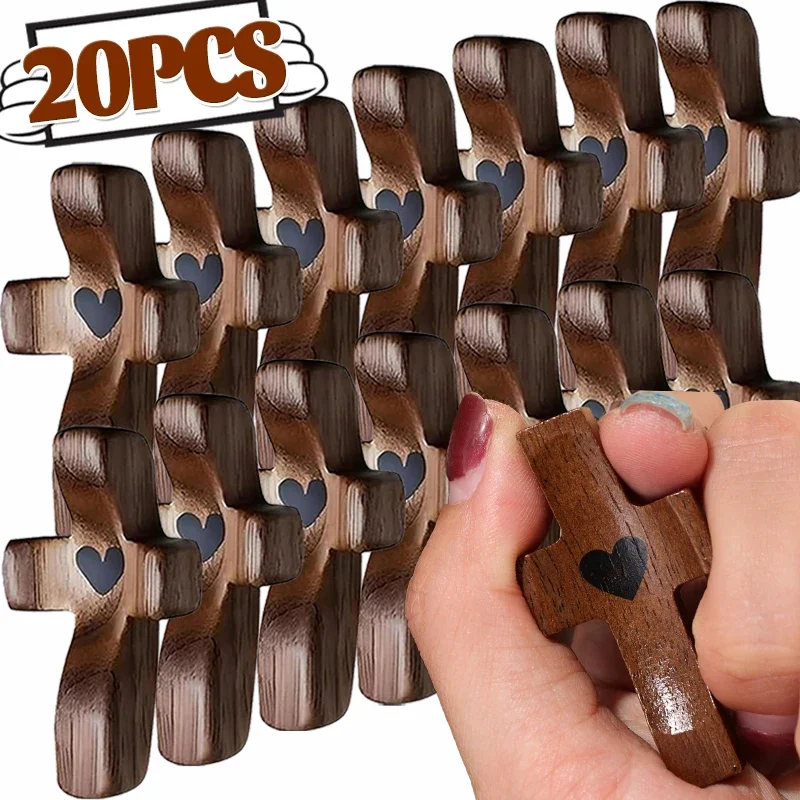 New Arrival Wooden Crosses Encouragement Black Walnut Cross Praying Crucifixion Pockets Palm Crucifix Spiritual Companion Cross