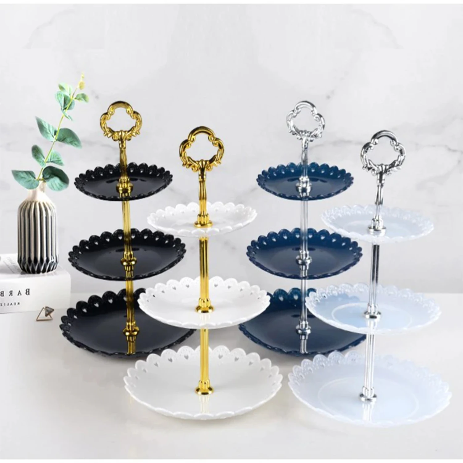 Divided plate Pc metal cake stand Strawberry plate Oval wood tray black Tray dining table Enamel plate Platos de porcelana