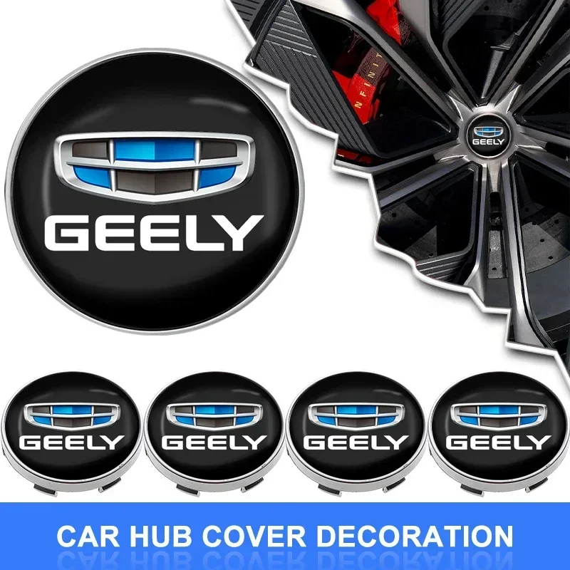 

4PCS 60mm Car Wheel Hub Caps ABS 3M Adhesive Anti-Scratch Compatible Geely EMGRAND Atlas Coolray EC7 EC8 GS GC2 GC5 GC6 GC7 GX2