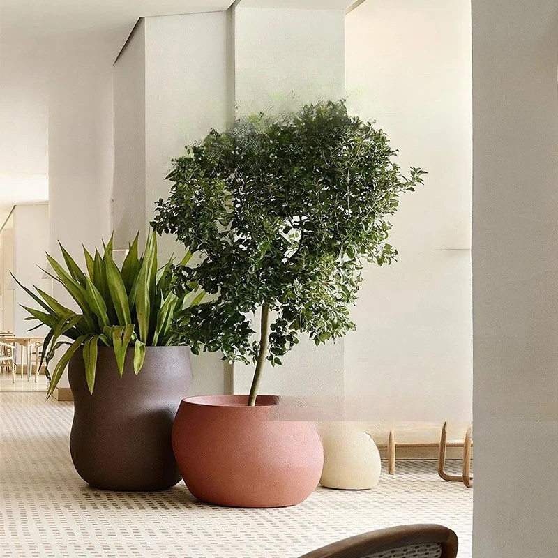special-shaped flower pot hotel shopping mall courtyard simulation green plant outdoor flower ware beautiful Chen area ornament