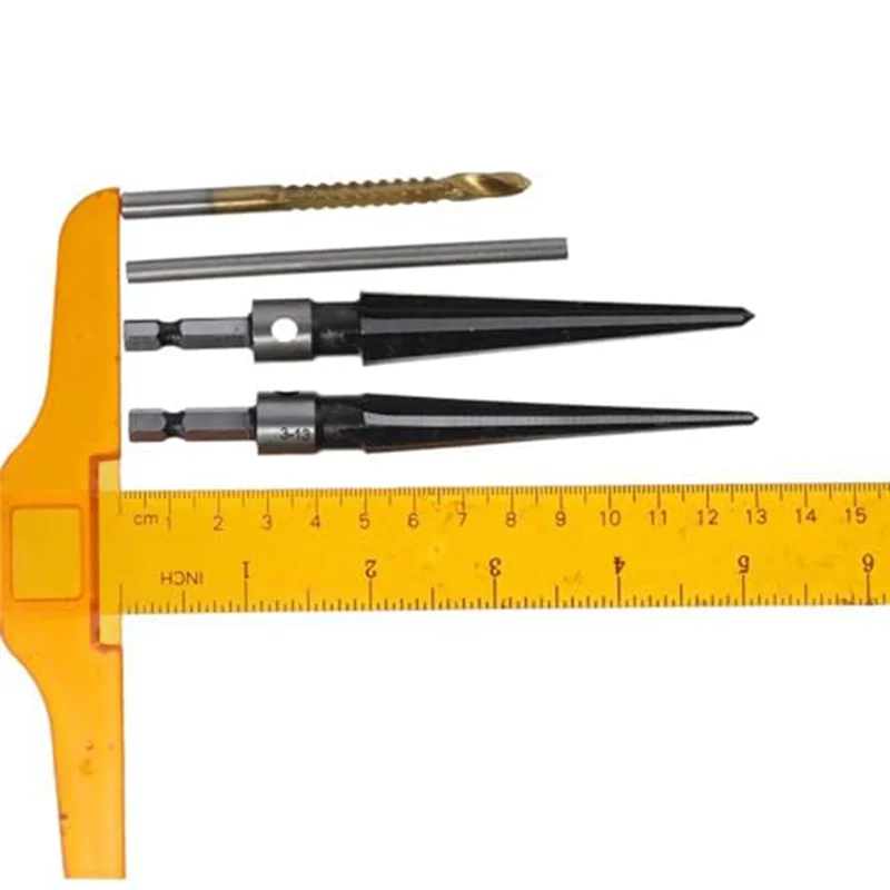 

AA76-1Set Durableconvenient Silver Drill 5-16Mm Hand Reamer Tool 3-13Mm Handle Tapered Reamers Tapered Reamer Set