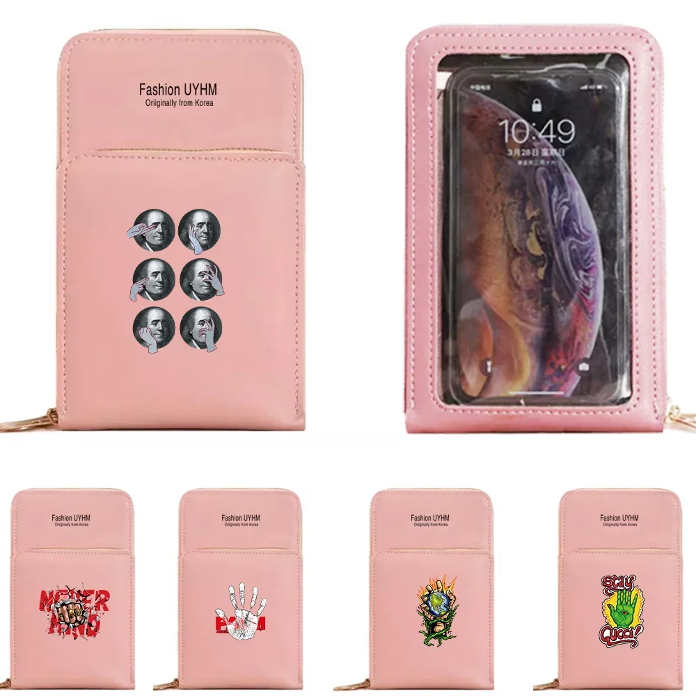 Phone Bag For IPhone 13 12 11 Pro Max X XS Samsung Xiaomi Huawei Messenger Bag Mobile Wallet For Women Clutches Hand Series