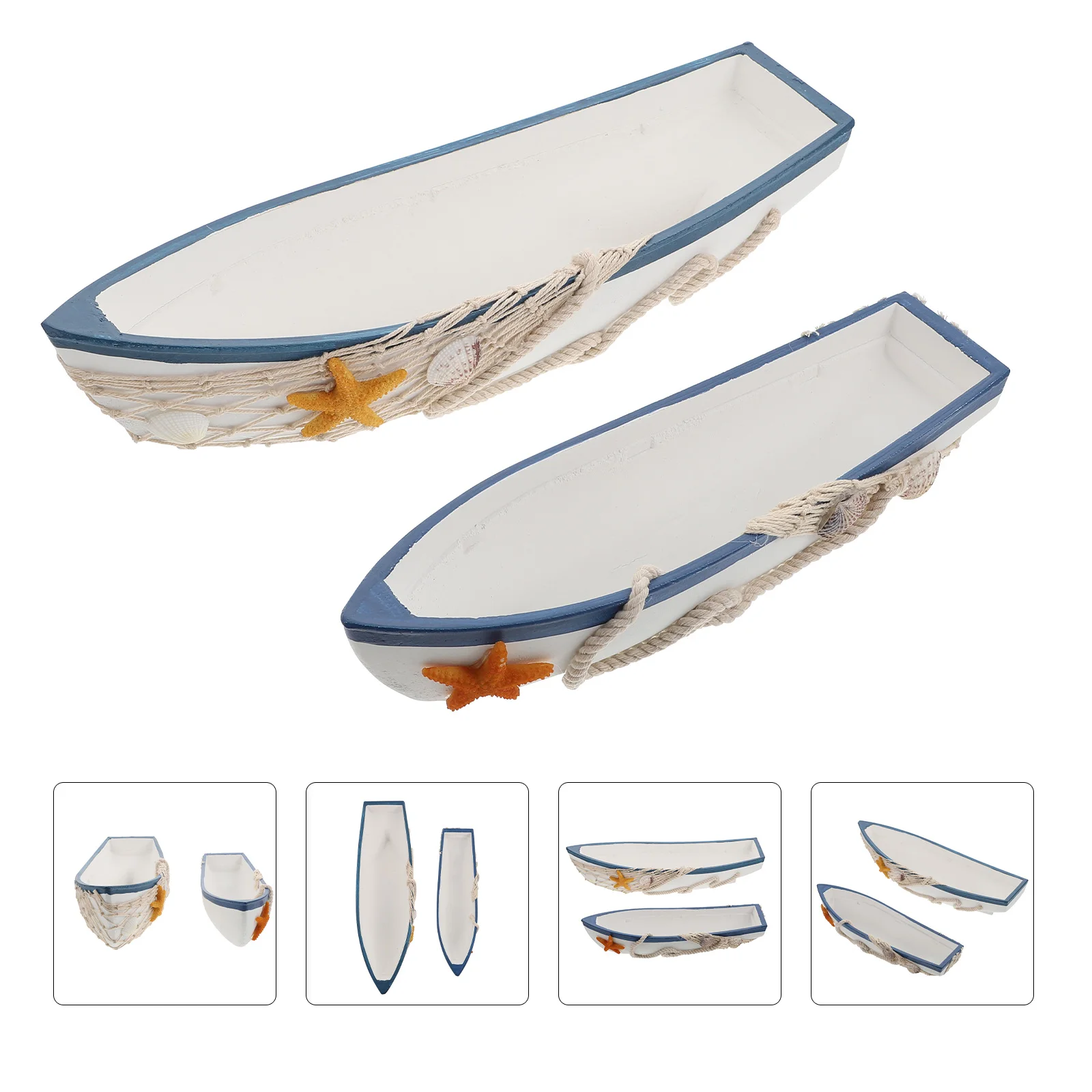 

2pcs Exquisite Boat Decorative Home Ornament Creative Sailboat Ship Desktop Decoration Mediterranean Nautical Craft