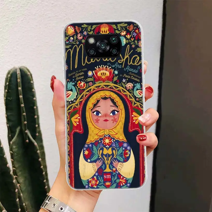 Russian Nesting Doll Cartoon Phone Case For Xiaomi Poco X6 X5 X4 X3 Nfc F6 F5 Pro F4 Gt F3 F2 F1 M5 M5S M4 M3 5G Shell Coque X3 