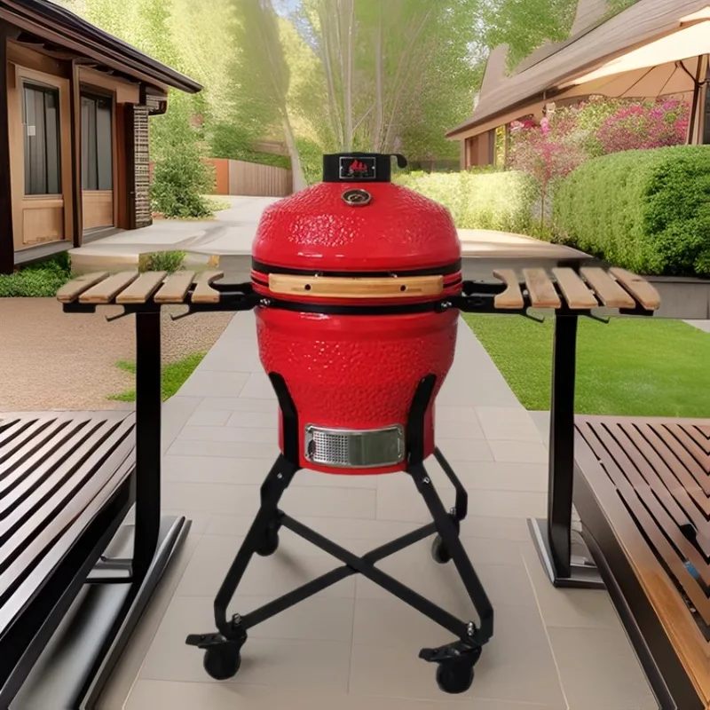 Factory direct sales 18-inch outdoor ceramic barbecue grill, smoke stove, charcoal grill, campfire, roast chicken