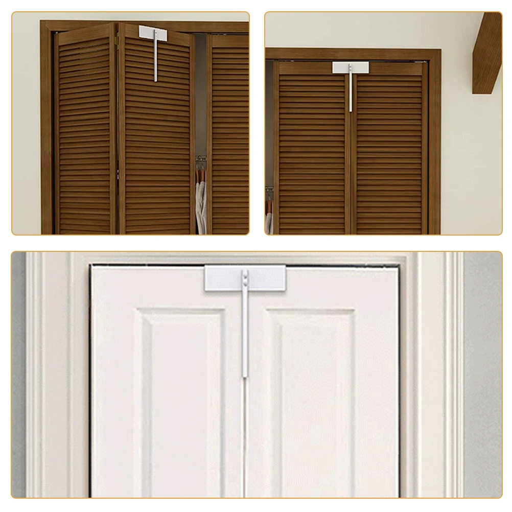 

Bifold Door Lock for Closet Double Doors Safety Security Folding Pantry Locks Portable Reliable Child Proof Easy Install