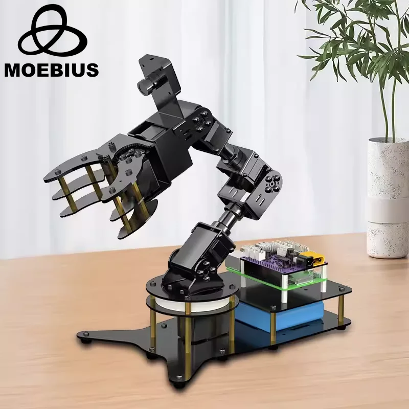 1.5KG Load 6 DOF Robotic Arm Raspberry Pi AI Visual Recognition Python Programming Voice Robot Manipulator Claw