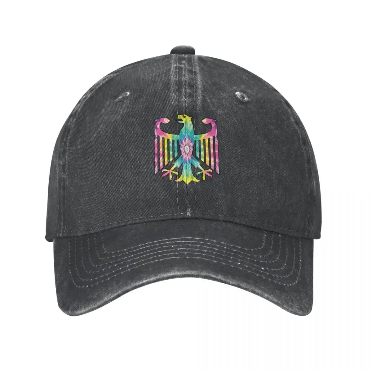 Tie dye on german eagle coat of arms Cowboy Hat Luxury Cap Christmas Hat funny hat Golf Wear Men Women's