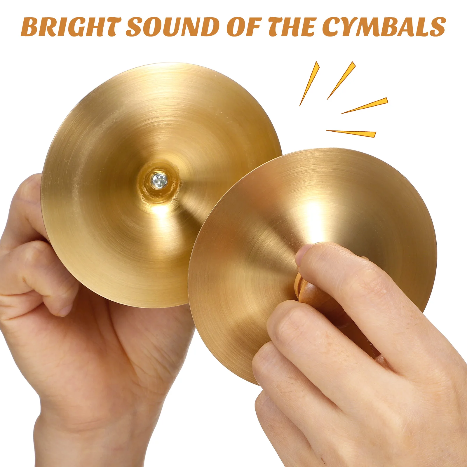 

2Pcs Copper Finger Cymbals Bright Sound Hand Percussion Instrument for Belly Dance Small Musical Instrument Zills