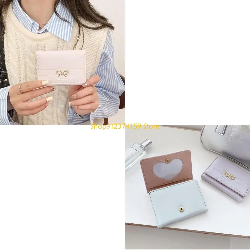 G5AE Women Wallet Trifold Wallets PU Purse Short Wallet Trifold Card Holder