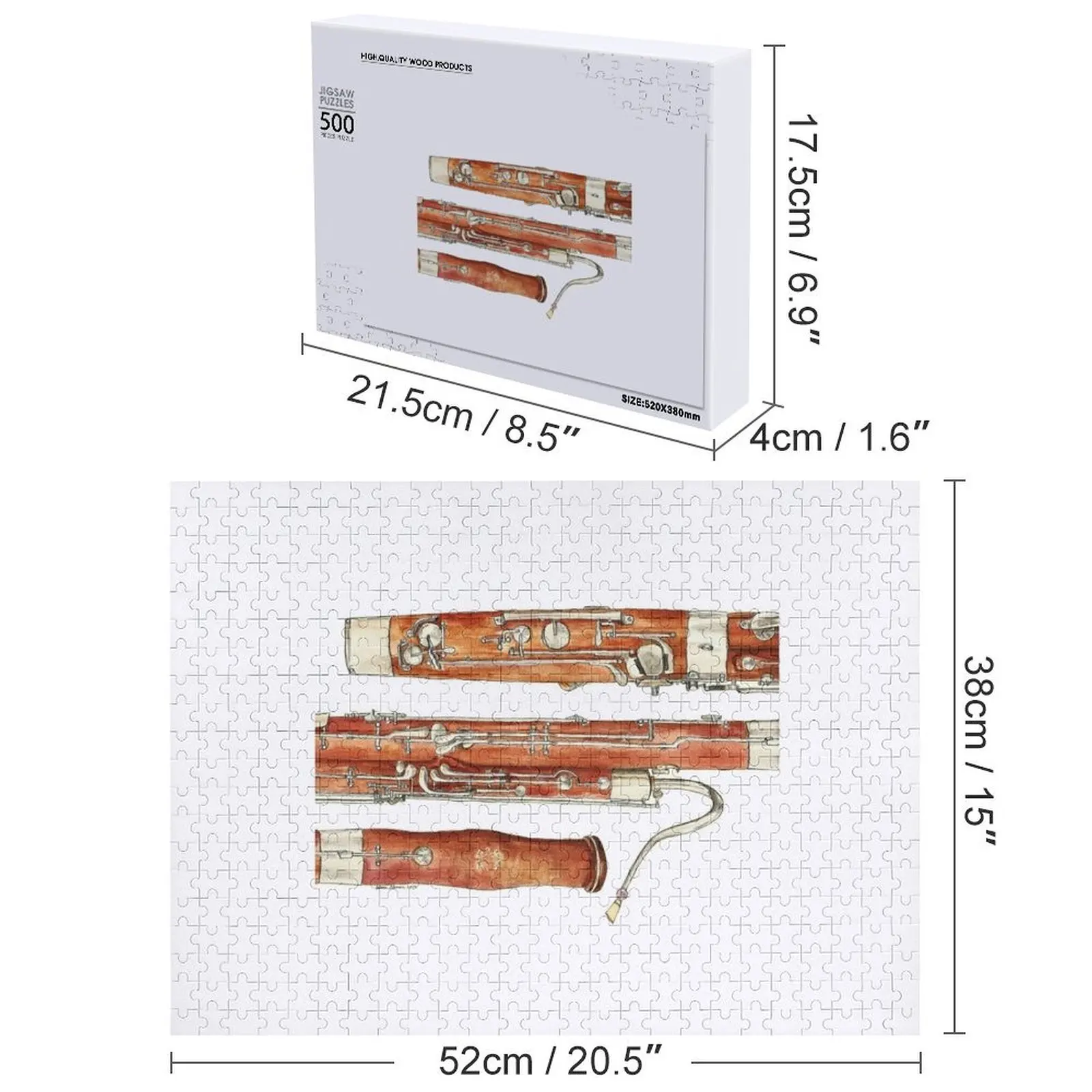 바순 직소 퍼즐 나무 사진 맞춤형 퍼즐