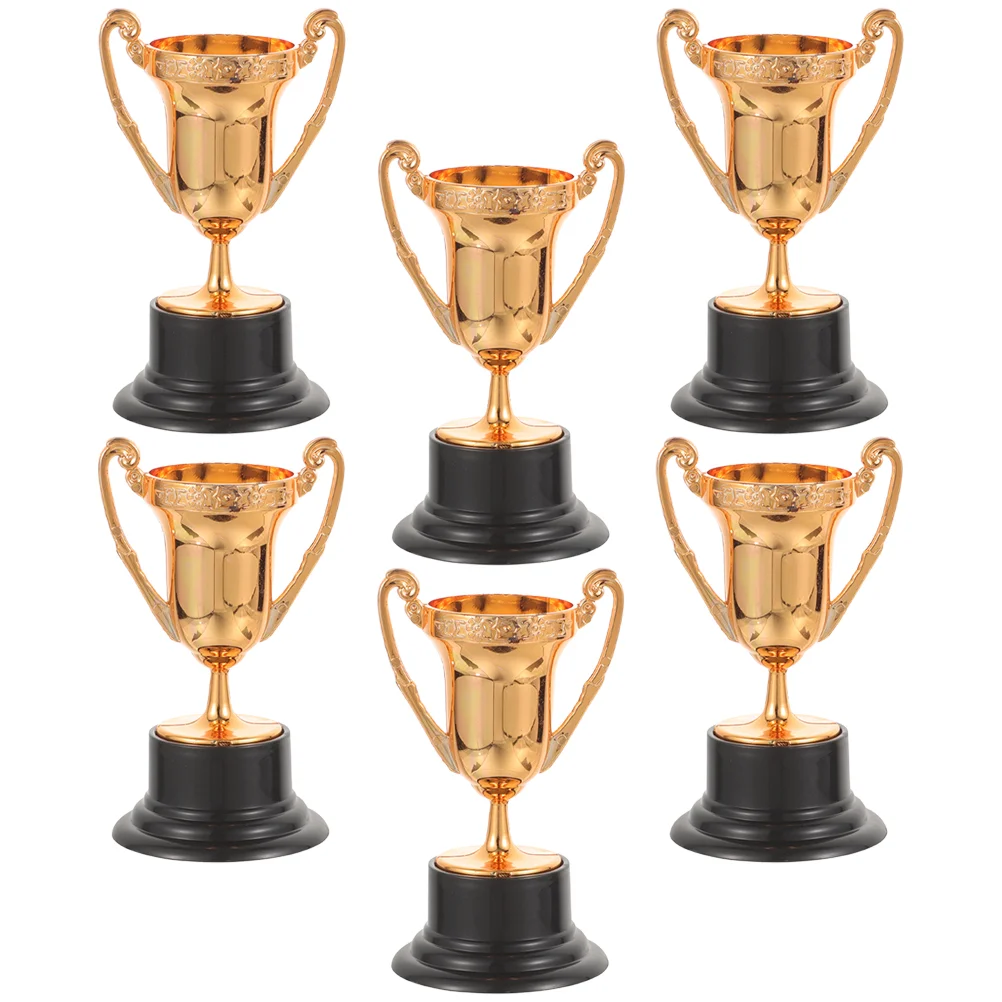 6 Pcs Mini Trophy Toys for Kids Simulated Decor Model Adornments Exquisite Small Plastic Lovely Child Reward Props