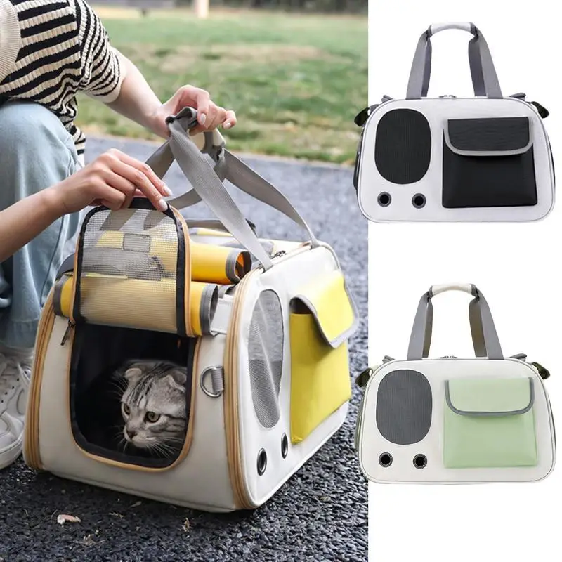 Portable Pet Dog Carrier Bag Portable Foldable Shoulder Bag Outdoor Handbag Transport Bag for Small Dogs Cats Pet Supplies