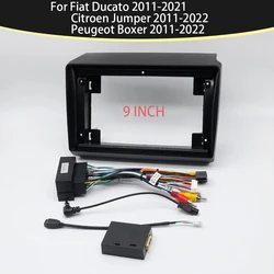9 Inch Car Frame Fascia Adapter Canbus Android Radio Dash Fitting Panel Kit For Fiat Ducato Citroen Jumper Peugeot Boxer 2011+