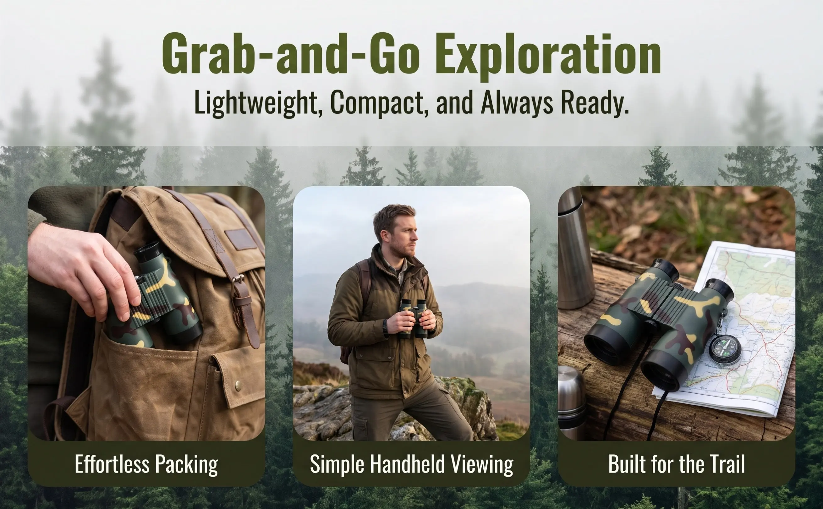 Compact Binocular Telescope High Transmittance Clear Imaging Magnification Portable for Bird Watching Travel Hiking Hunting