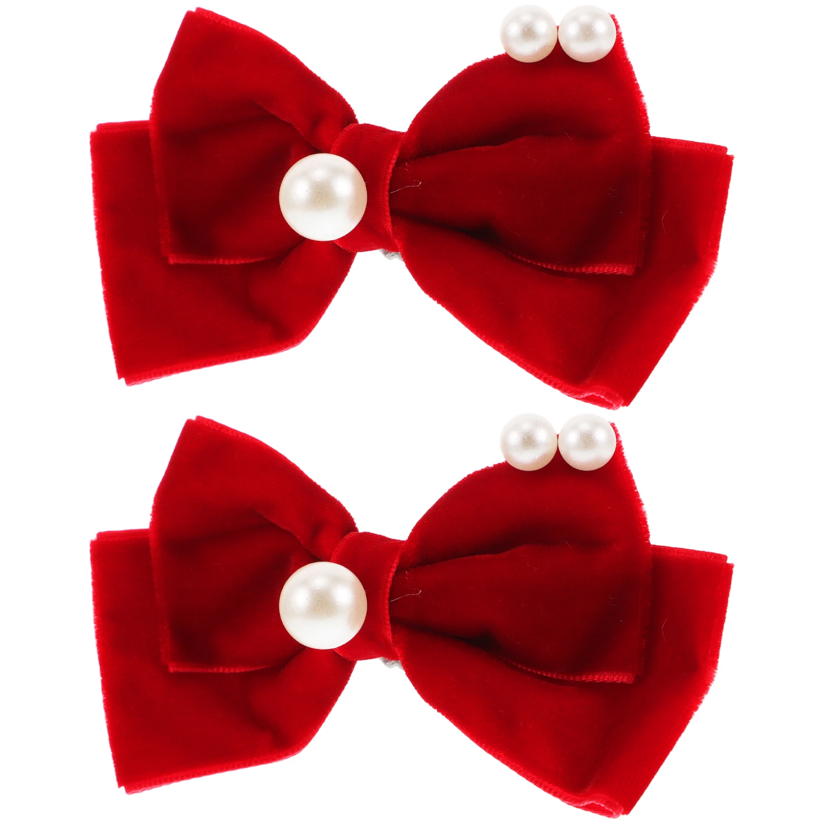 

2 Pcs Bow Hair Clips for Girls Soft Velvet Child Hair Accessories with Bows Perfect for Parties Weddings birthdays