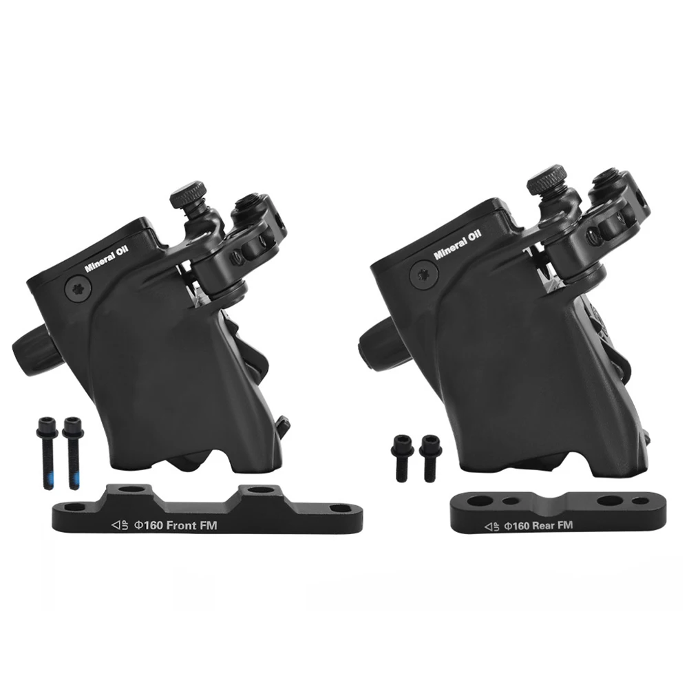 

1 пара тормозных суппортов, тянущие гидравлические дисковые тормозные суппорты с масляным резервуаром для дорожной велосипедной линии, аксессуары для масляного диска