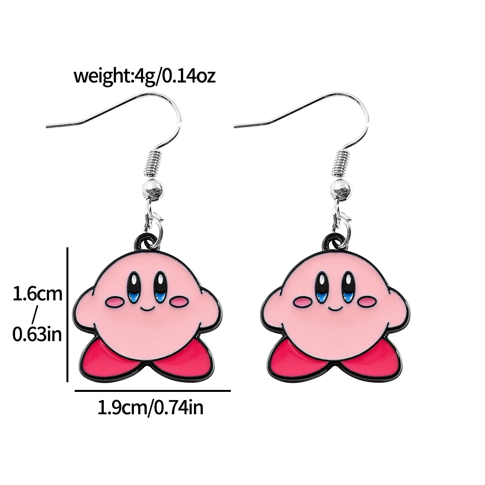 Anime Peripheral Cartoon Creativity Kirby of the Stars Sweet Cute Kirby Earring for Good Friends Birthday Gift