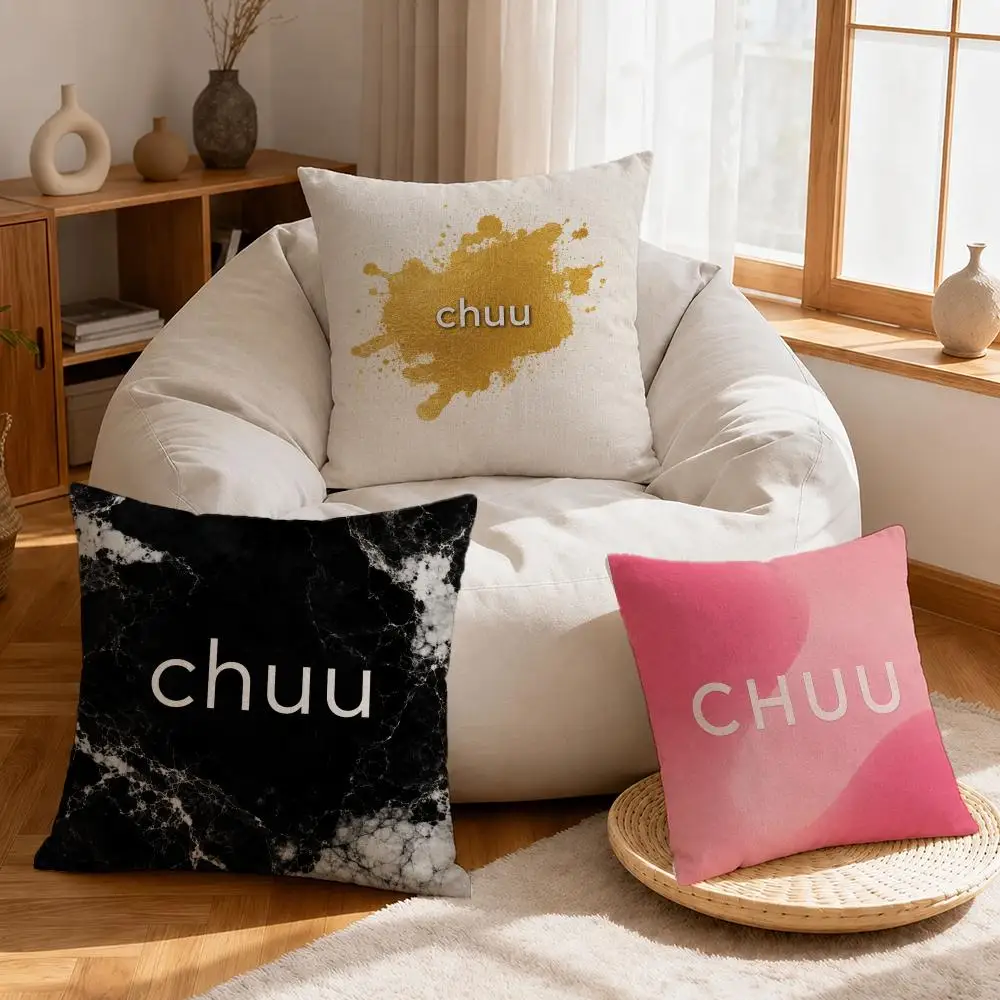 Brand CHUU Korea Brand Cushion Cover Linen Anti-Mite Antibacterial Cushion Cover Invisible Zipper Sofa Decor
