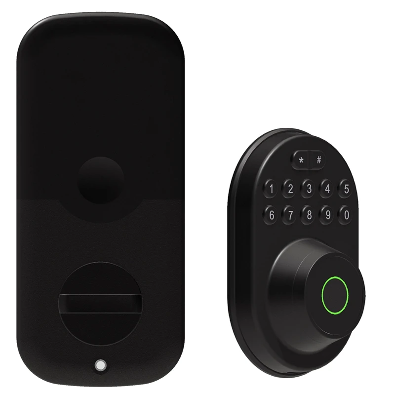 Tuya BLE Fingerprint Deadbolt Lock Smart Digital Lock Delay With Latch Password/Key/APP Remote Unlock (A)