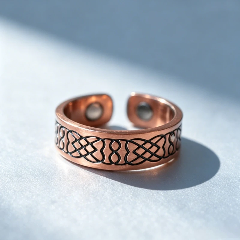 Magnetic Therapy Ring for Men Women, Pure Copper Open Ring, Adjustable Pain Relief Arthritis Jewelry, Christmas Gift for Him Her