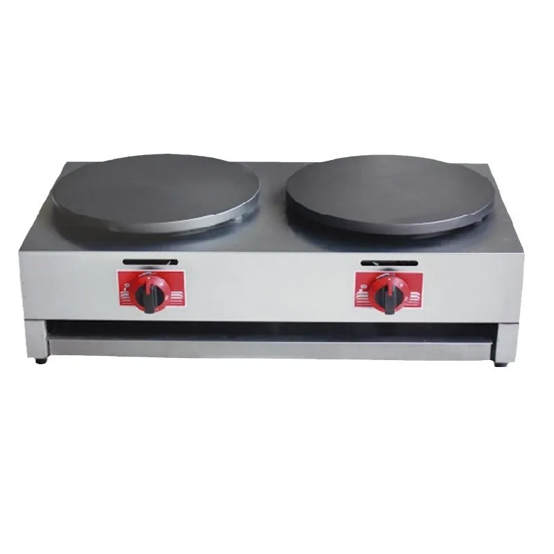 Pancake fruit machine gas single double head pan halberd stove machine double plate pancake machine snack equipment