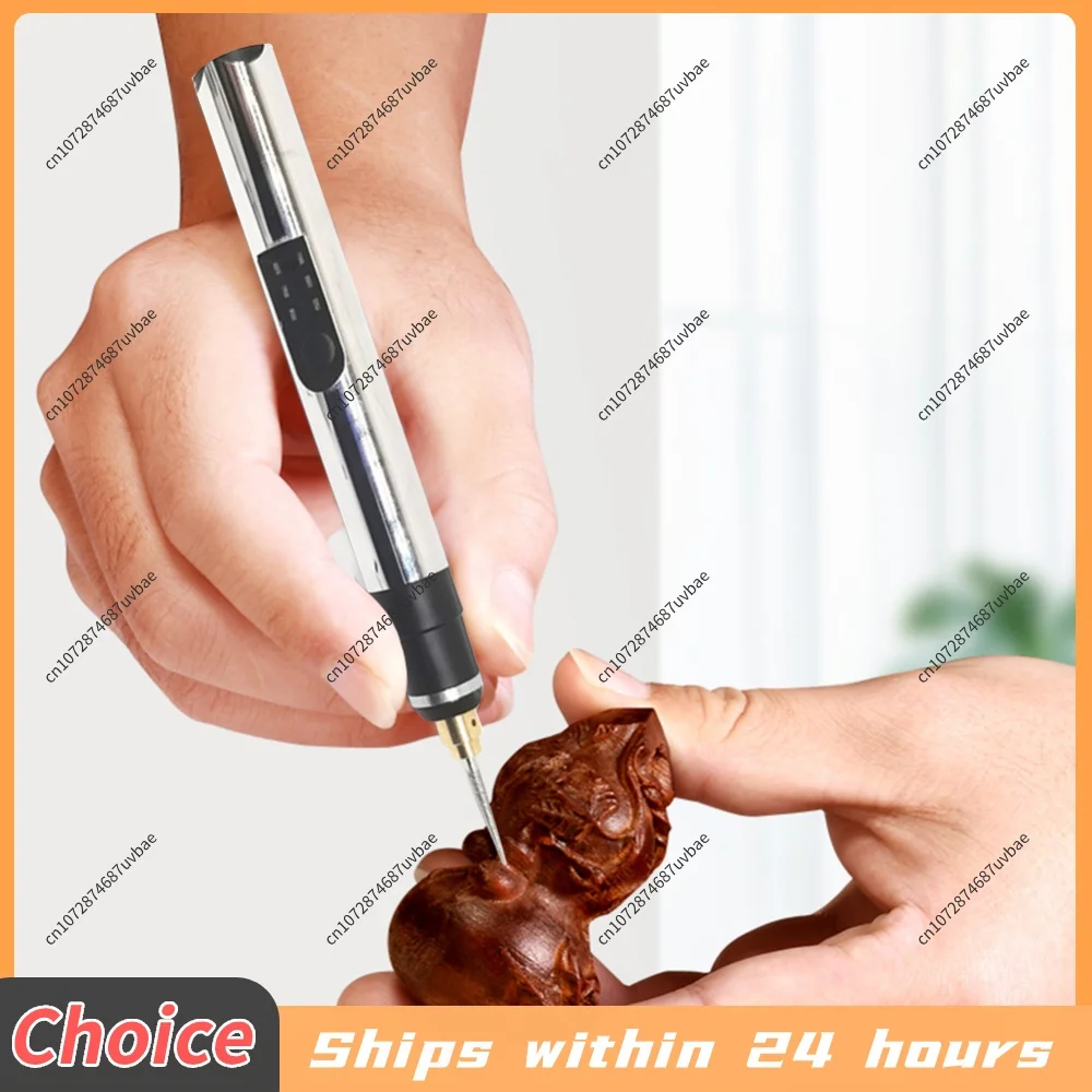 Woodworking Engraving Pen Professional Electric Drilling Etching Pen Rechargeable 3 Gears Adjustable for Ceramic Metal Plastic