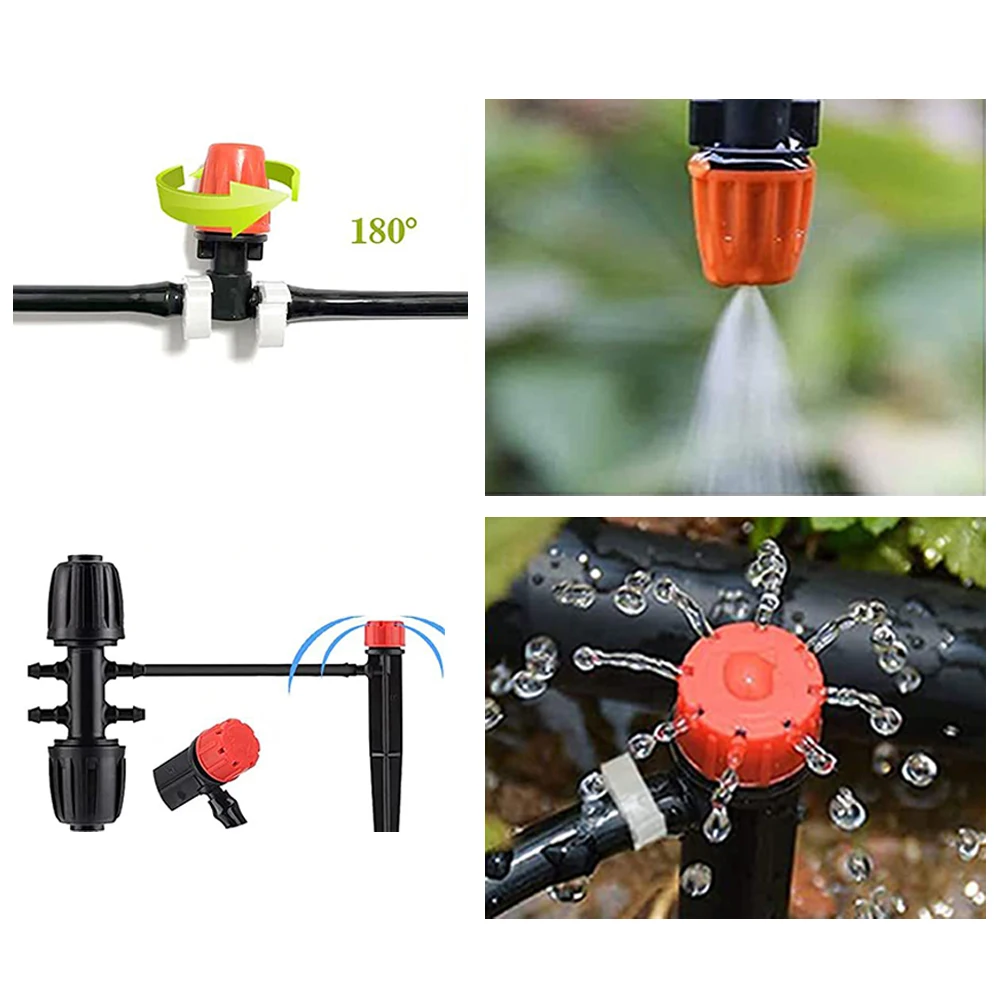 

200FT Greenhouse Micro Drip Irrigation Kit with 1/2 Inch Hose 1/4 Inch Distribution Tubing for Greenhouse Yard Lawn Plant