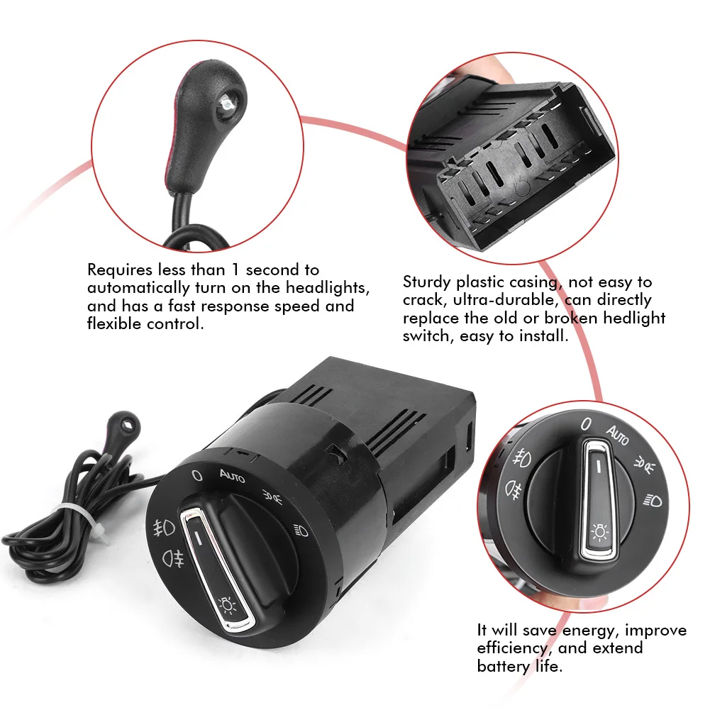 Auto Headlight Lamp Control Switch Light Sensor Module Fit for VW Golf MK4 for Passat B5 Polo