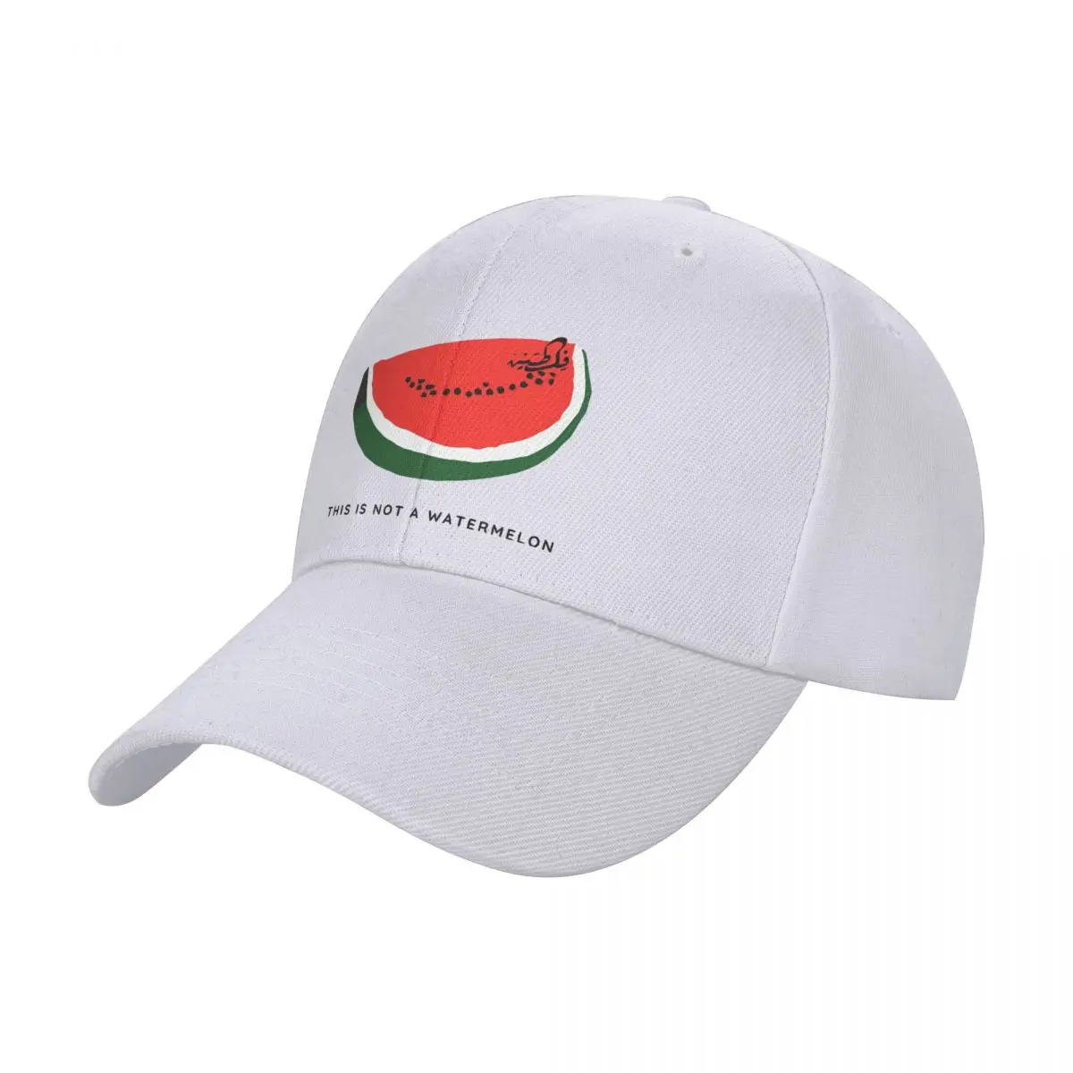 This Is Not A Watermelon Baseball Caps Leisure Headwear For Unisex Parody Magritte Watermelon Sun Hat Adjustable Fit