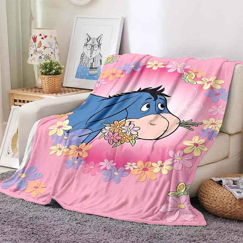 Disney Winnie the Pooh Eeyore Print Blanket for Home Travel Soft and Comfortable Blanket for Adults and Children Cartoon Blanket