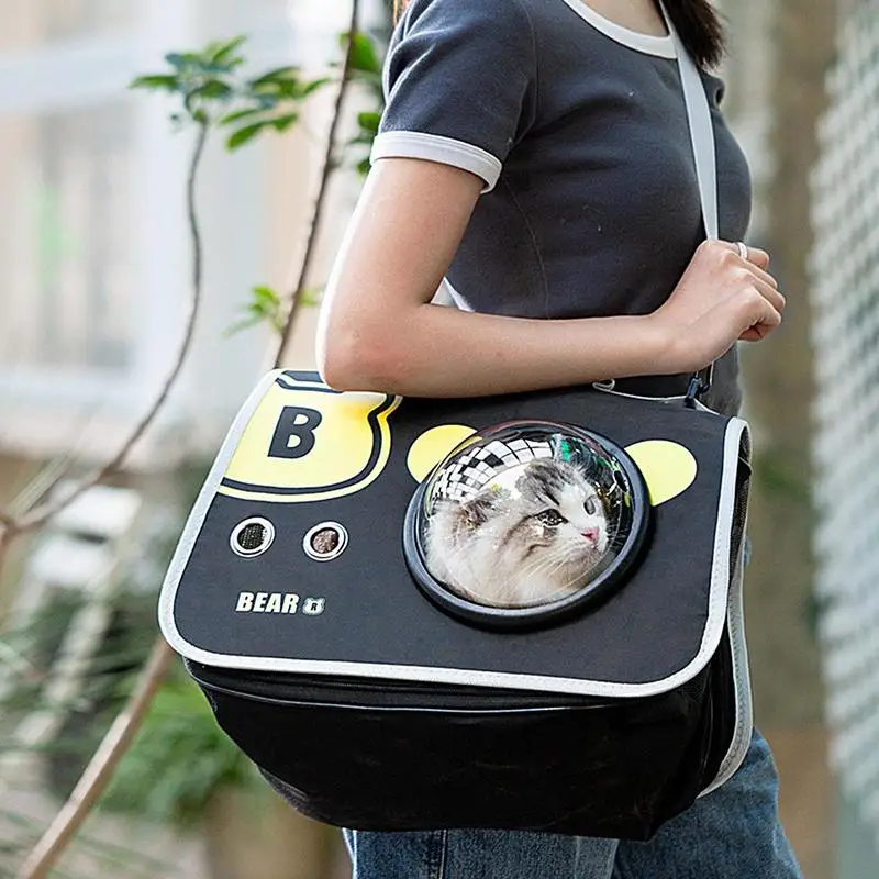 Cat Travel Carrier Travel Cat Bag Pet Carriers Crossbody Cat Carrier With Window Dog Carrier Bags Pet Travel Backpack For Cats