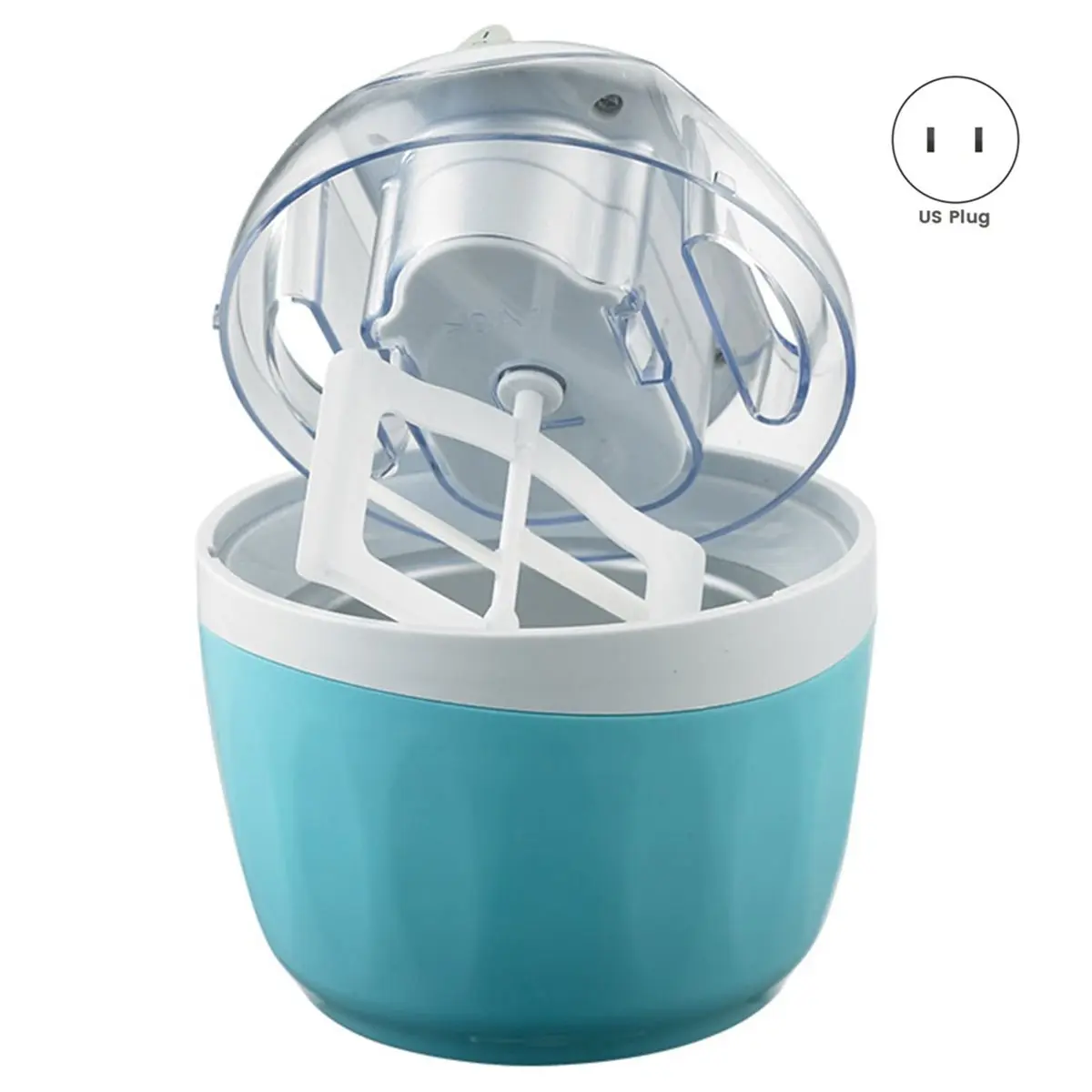 【SPECIAL OFFER】0.5L Electric Ice Cream Maker Automatic Household DIY Yogurt Smoothie Machine Ice 02 US Plug