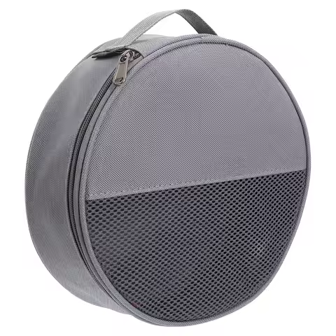 Spacious Outdoor Tableware Bag Durable Oxford Cloth Camping Cooking Tools Bag Picnic Dish Container Portable Round Pouch Grid