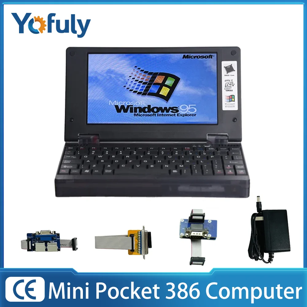 Новый Ретро-ноутбук Mini Pocket 386 с системой Windows95/DOS OPL3 звуковая карта VGA IPS экран для различных игр