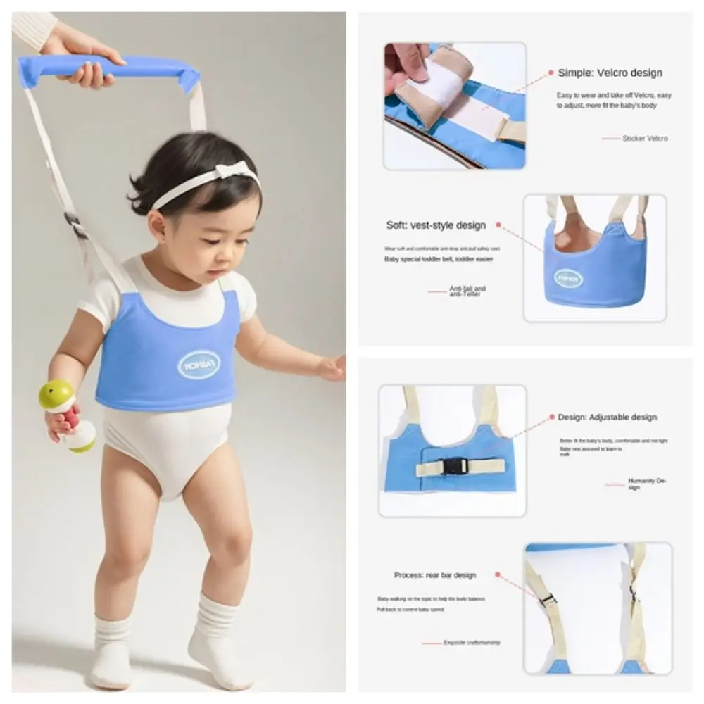 Cinturón ajustable para andador de bebé, arnés multifuncional de mano para caminar infantil, correa auxiliar de seguridad transpirable para caminar, anticaída