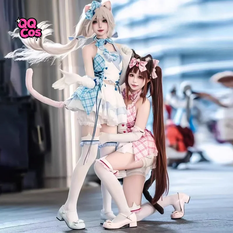 

Аниме-косплей: милый костюм горничной Шоколада и Ваниль из NEKOPARA, косплей QQcos